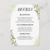 Carte D'accompagnement Organic Modern Wedding Enclosure Card (Devant)
