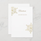 Carte D'accompagnement Orientation ou information du flocon de neige Gold (Devant / Derrière)