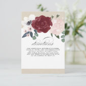 Carte D'accompagnement Orientations Florales romantiques (Debout devant)