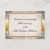 Carte D'accompagnement Ornate Fairytale Storybook Réception de mariage (Dos)