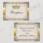 Carte D'accompagnement Ornate Fairytale Storybook Réception de mariage (Devant / Derrière)