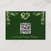 Carte D'accompagnement Ornate Frame & Heart - Emerald (Dos)