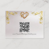 Carte D'accompagnement Ornate Frame & Heart - Red/Gold (Dos)