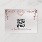 Carte D'accompagnement Ornate Frame & Heart - Red/Rose Gold (Dos)