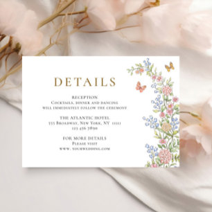 Carte D'accompagnement Ornate Grace Pastel Blush Floral Mariage Détails