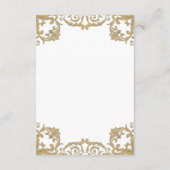 Carte D'accompagnement Ornate Pearl Vintage Wedding Détails (Dos)