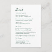 Carte D'accompagnement Ornements Bauble de Noël Vert d'hiver (Devant)