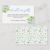 Carte D'accompagnement Oubliez-moi les notes et les marguerites Mariage u (Devant / Derrière)