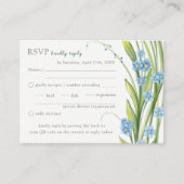 Carte D'accompagnement Oubliez-moi-pas de mariage RSVP QR Code (Devant)