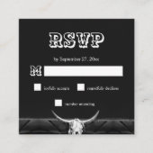 Carte D'accompagnement Ouest Russe Noir et Blanc Taureau RSVP (Devant)