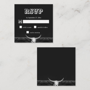 Carte D'accompagnement Ouest Russe Noir et Blanc Taureau RSVP