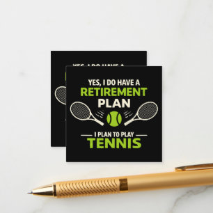 Carte D'accompagnement Oui, j'ai un plan de retraite Tennis