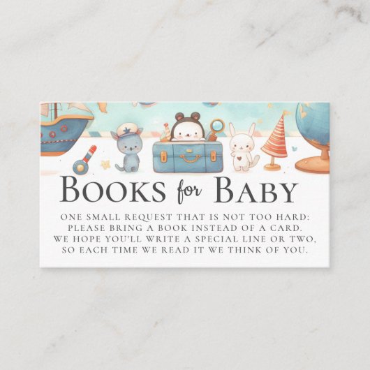 Carte D'accompagnement Our Greatest Adventure Map Books for Baby Shower (Devant)