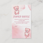 Carte D'accompagnement Ours à eau rose (Devant)