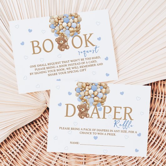 Carte D'accompagnement Ours bleu caramel