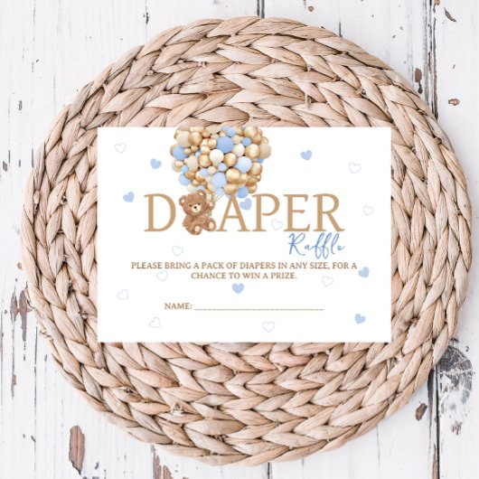 Carte D'accompagnement Ours bleu caramel