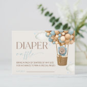 Carte D'accompagnement Ours En Conflit, Ballons Bleus, Barreau (Debout devant)