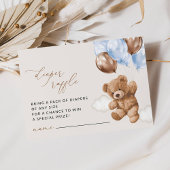 Carte D'accompagnement Ours En Conflit, Ballons Bleus, Barreau