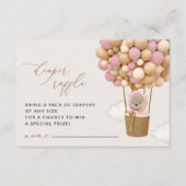 Carte D'accompagnement Ours En Conflit, Ballons Roses, Raffin De Baisse (Devant)