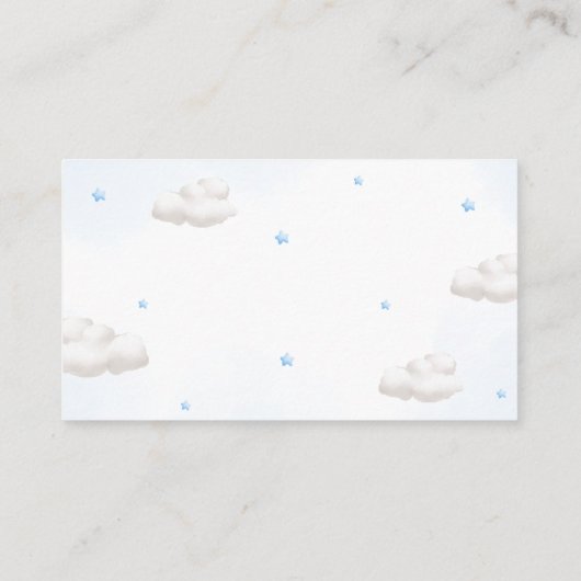 Carte D'accompagnement Ours en peluche avec ballons bleus Raffin de couch (Dos)