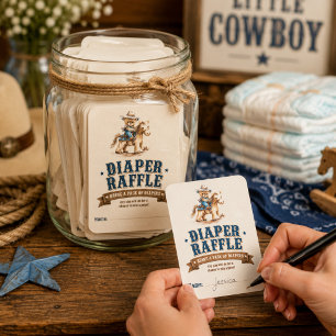 Carte D'accompagnement Ours en peluche Cowboy Western QR RSVP Baby Showe