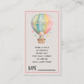 Carte D'accompagnement Ours en peluche dans un ballons à air chaud (Devant)