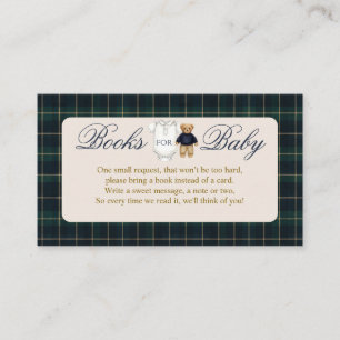 Carte D'accompagnement Ours en peluche Luxsary carreaux Baby Shower Appor