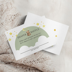 Carte D'accompagnement Ours en peluche Over The Moon Vert Sauge Tirage au