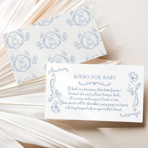 Carte D'accompagnement Ours en peluche Toile de jouy Livres vintages pour