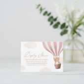Carte D'accompagnement Ours En Teddy Rose Air Chaud Balloon Affichage Dou (Debout devant)