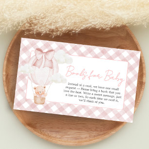 Carte D'accompagnement Ours Rose Ours à peine attendre Baby Shower Livres