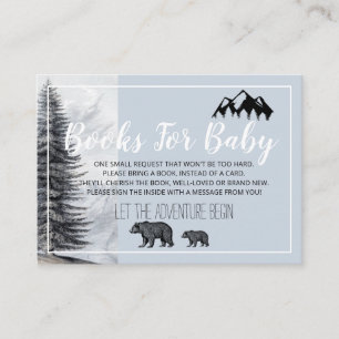Carte D'accompagnement Ours Rustiques En Bois Baby shower Par Courrier