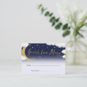 Carte D'accompagnement Over the Moon Baby Shower Guess How Many (Debout devant)
