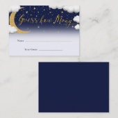 Carte D'accompagnement Over the Moon Baby Shower Guess How Many (Devant / Derrière)