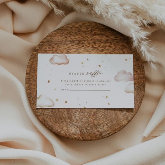Carte D'accompagnement Over the Moon Diaper Raffle Card