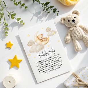 Carte D'accompagnement Over the Moon Teddy Bear Livres pour le Baby showe