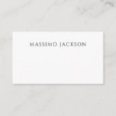 Carte D'accompagnement Own Name Calligraphy Chic Plain Simple Black White (Devant)