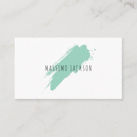 Carte D'accompagnement Own Name Decorative Chic Plain Simple Blue White (Devant)