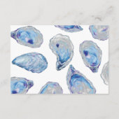Carte D'accompagnement Oyster Mariage QR RSVP bleu aquarelle (Dos)