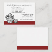 Carte D'accompagnement Paisley Garden Tea Party (Devant / Derrière)