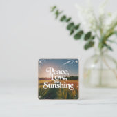 Carte D'accompagnement Paix, Amour Et Soleil (Debout devant)
