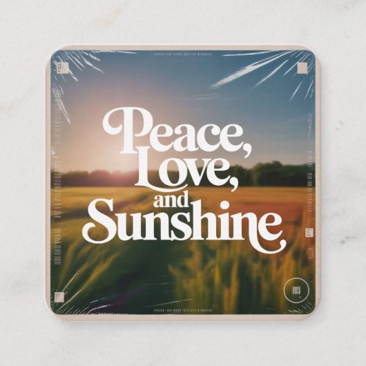 Carte D'accompagnement Paix, Amour Et Soleil (Devant)