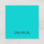 Carte D'accompagnement Palais Oriental Bleu, Sauvez la date (Dos)