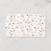 Carte D'accompagnement Pale Modern Simple Floral Livres pour bébé (Dos)