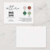 Carte D'accompagnement Palette | Code QR vertical (Devant / Derrière)