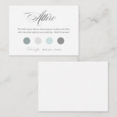 Carte D'accompagnement Palette de couleurs Classic Mariage Attire Code ro (Devant / Derrière)