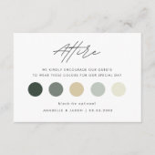 Carte D'accompagnement Palette de couleurs d'hiver moderne Mariage Attiqu (Devant)