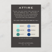 Carte D'accompagnement Palette de couleurs foncé gris Mariage (Devant)