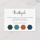 Carte D'accompagnement Palette de couleurs mariage Atteinte QR Code Scan (Devant)