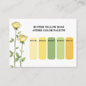 Carte D'accompagnement Palette de couleurs mariage de roses jaunes de beu (Devant)